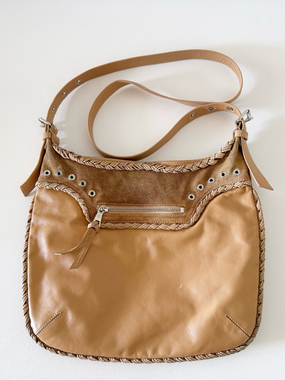 Longchamp Bag Kate Moss x Longchamp Gladstonebury Tan Leather Crossbody Boho